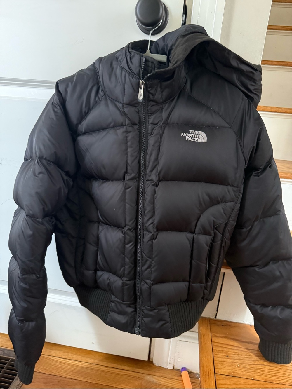 The North Face Black Quilted Hooded Puffer Jacket